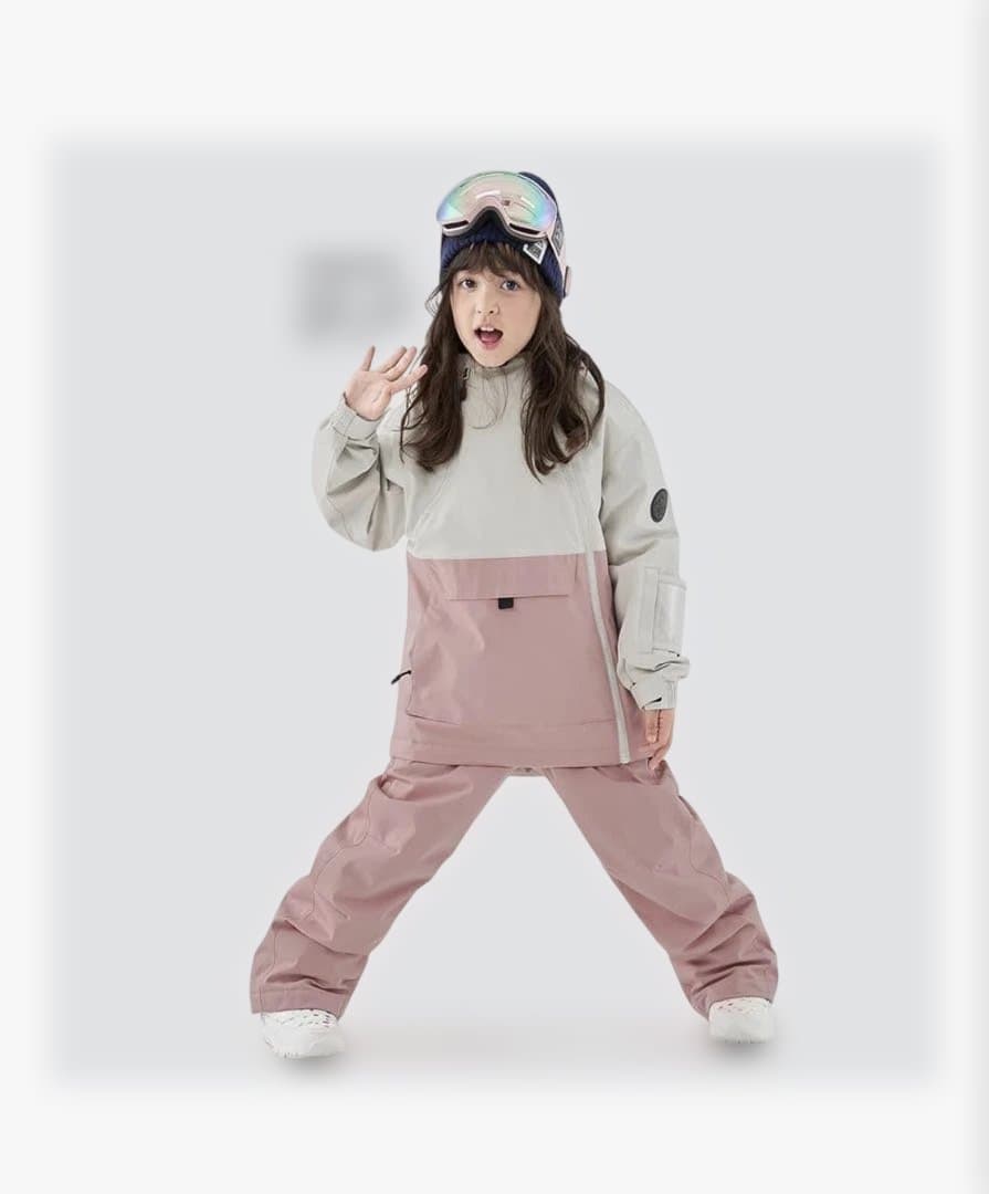 Actleis　スノーウェア 130cm クリームホワイト/ピンク