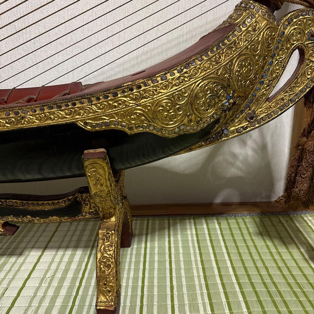 ビルマの竪琴 ミャンマー 伝統楽器 弦楽器 民族楽器　海外琴　ハープ　インテリア