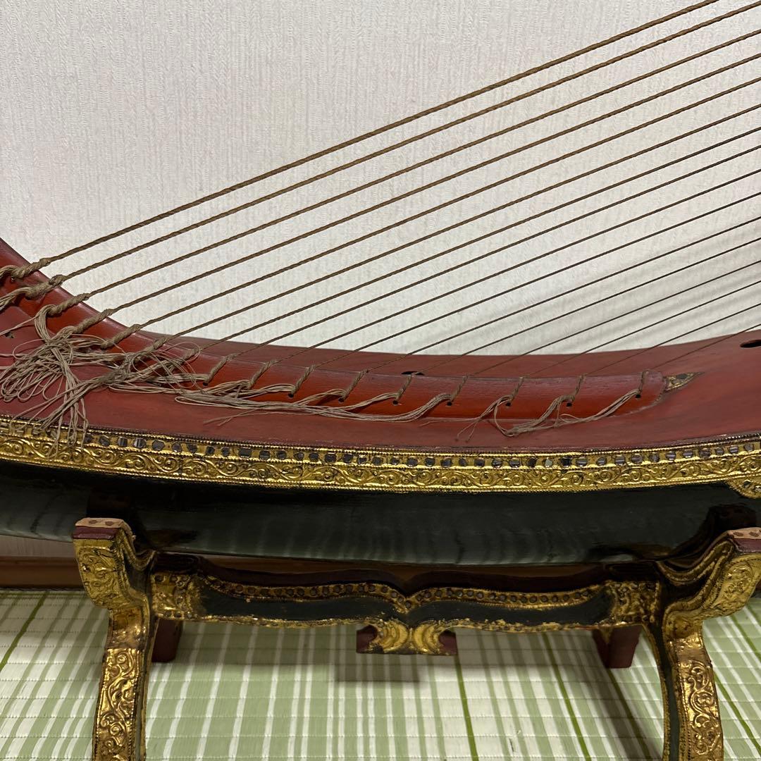 ビルマの竪琴 ミャンマー 伝統楽器 弦楽器 民族楽器　海外琴　ハープ　インテリア