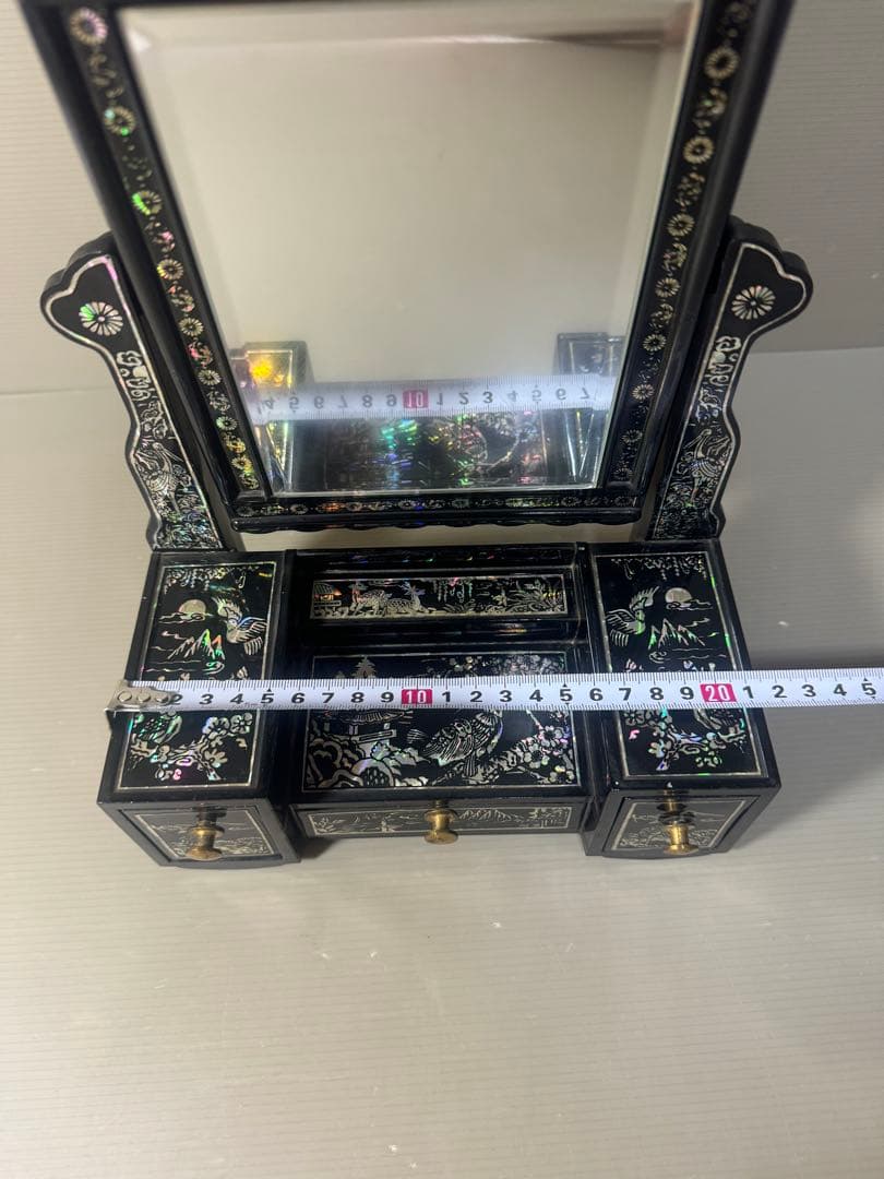 2608 螺鈿細工 鏡台 花鳥 ドレッサー