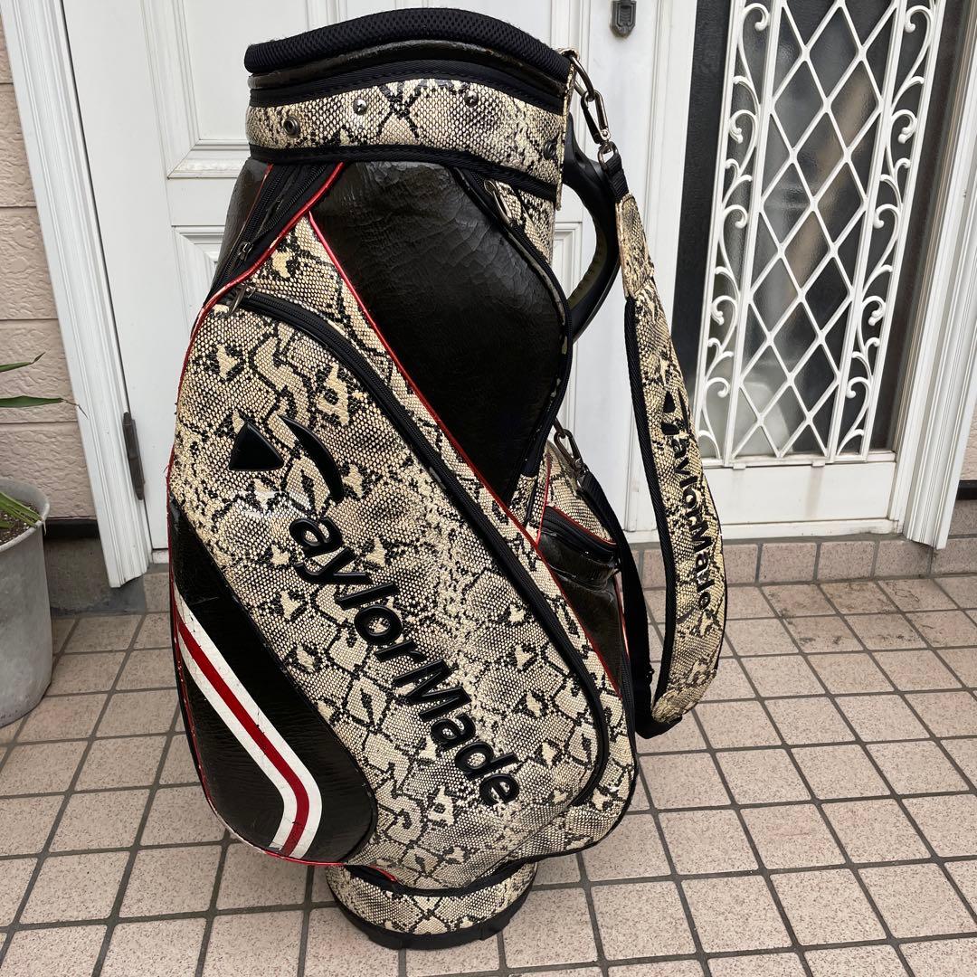 【レア柄】TaylorMadeテーラーメイド キャディバッグ フード付 蛇柄