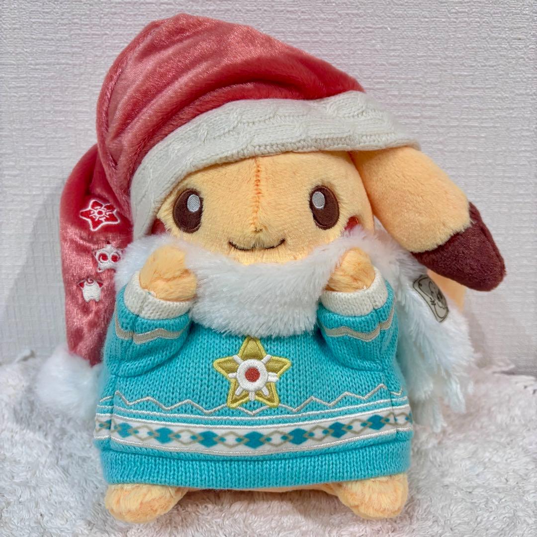 美品　ポケモン クリスマス ぬいぐるみ ピカチュウ Heartwarming