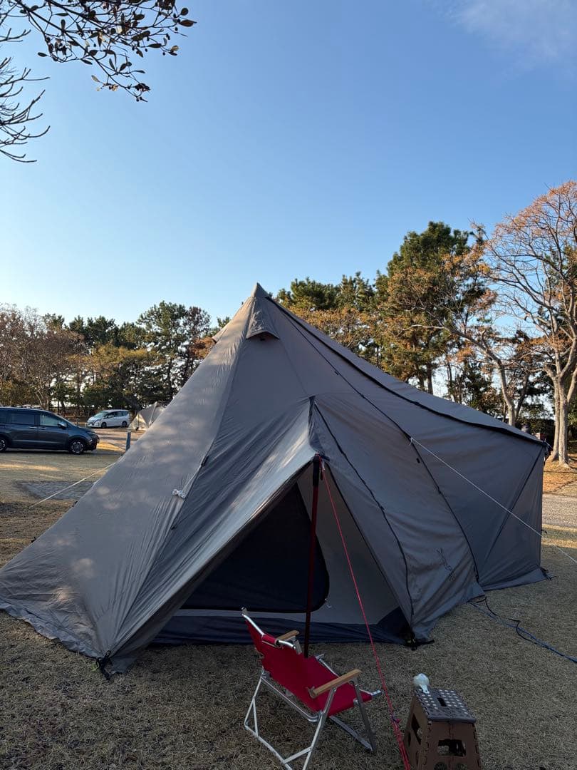 ①DOD ヤドカリテント　グランドシート　ポール4本　中古セット