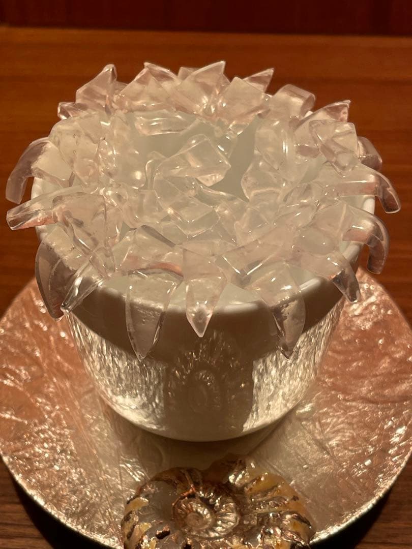 リモージュ ×アンモナイト　ヴィンテージ　アクセサリーケース　銀製品　工芸品