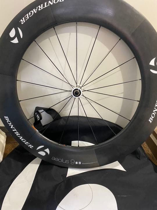 ボントレガー　アイオロスD3カーボンチューブラー　90mmフロント　バッグ付