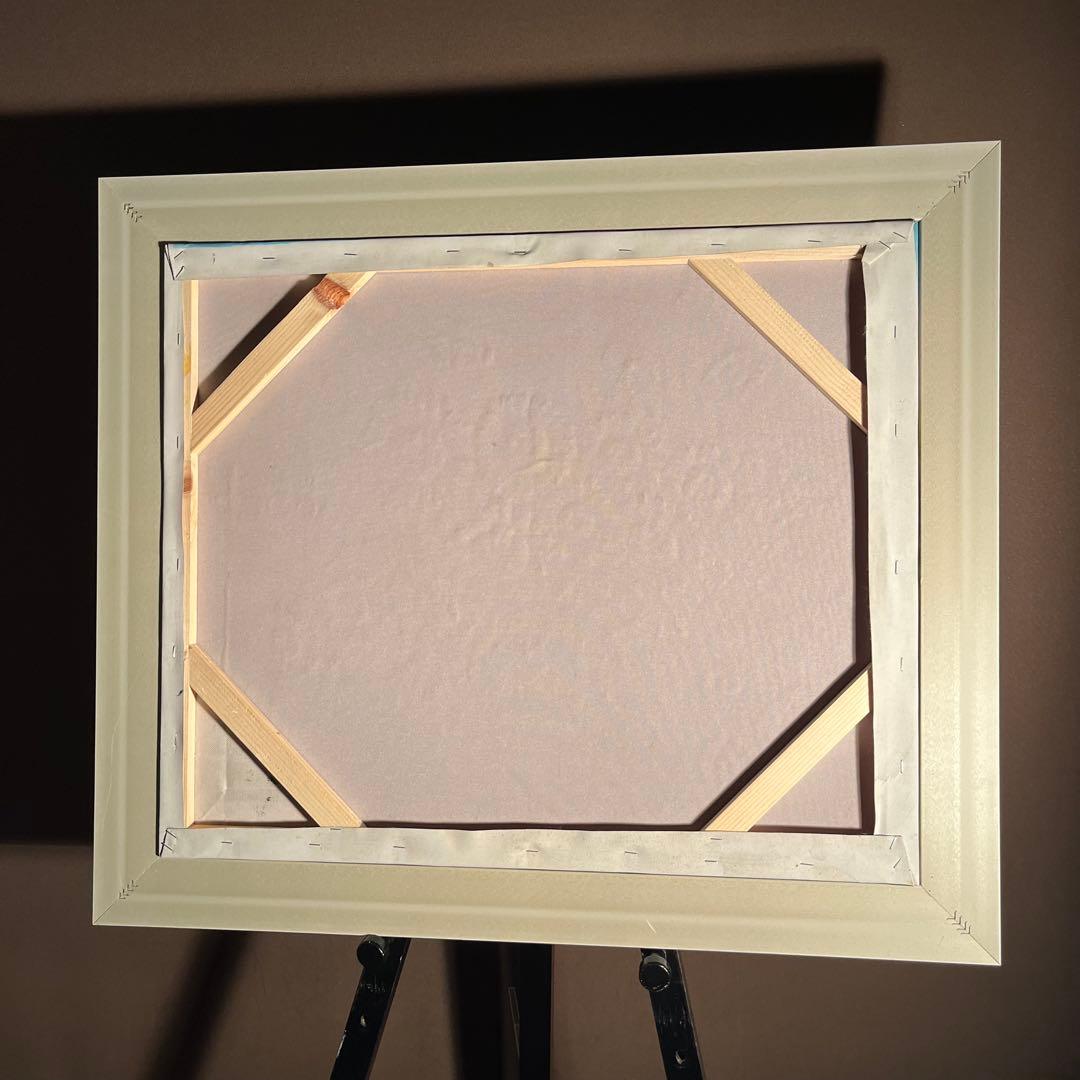 ★アウトレット★手書き油絵 ひまわり畑 額付 絵画 インテリア 油彩画