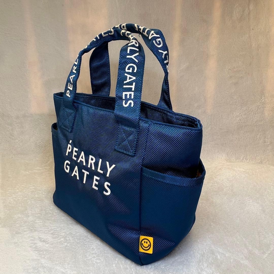 美品✨パーリーゲイツ 近年モデル カートバッグ ブルー　紺　ロゴ ニコちゃん