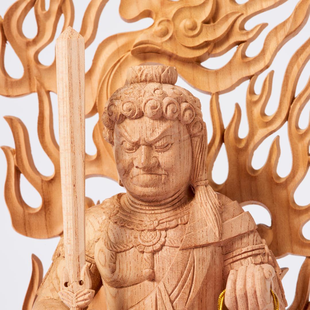 欅　半跏不動明王　３.５寸 #078