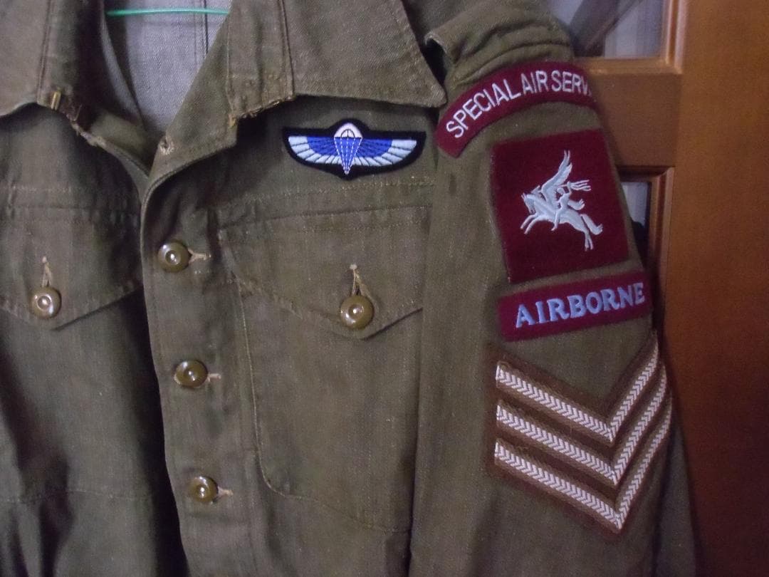 ＧＢイギリス軍/英軍＊１９５２年＊グリーンデニム製バトルドレス（実物）
