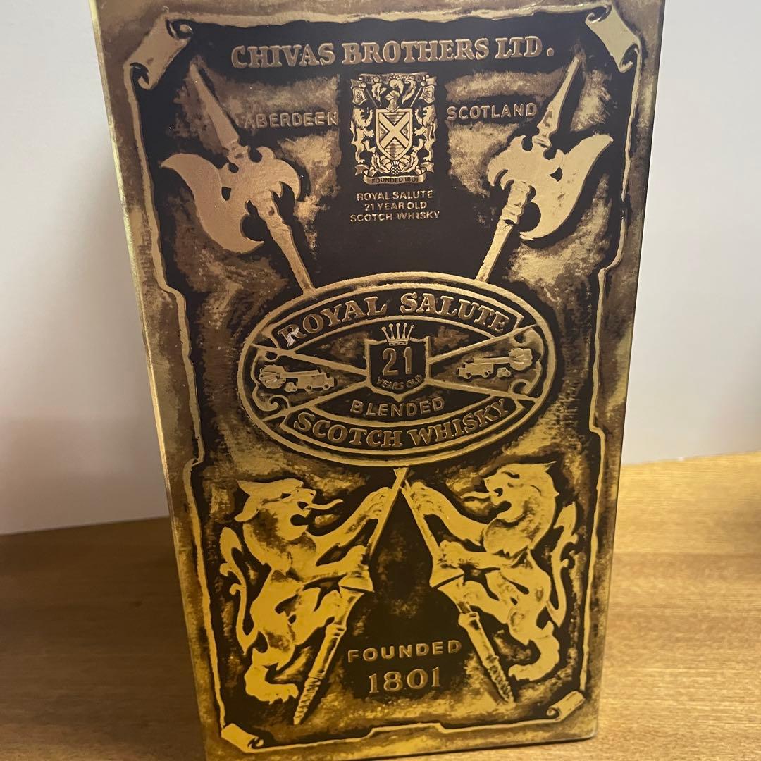 【未開封】ロイヤルサルート　21年　スコッチウイスキー　青ボトル　箱・袋付き