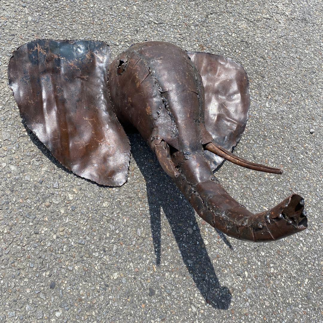 象 壁掛け USA アイアン ミッドセンチュリー 什器 オブジェ 飾り アニマル