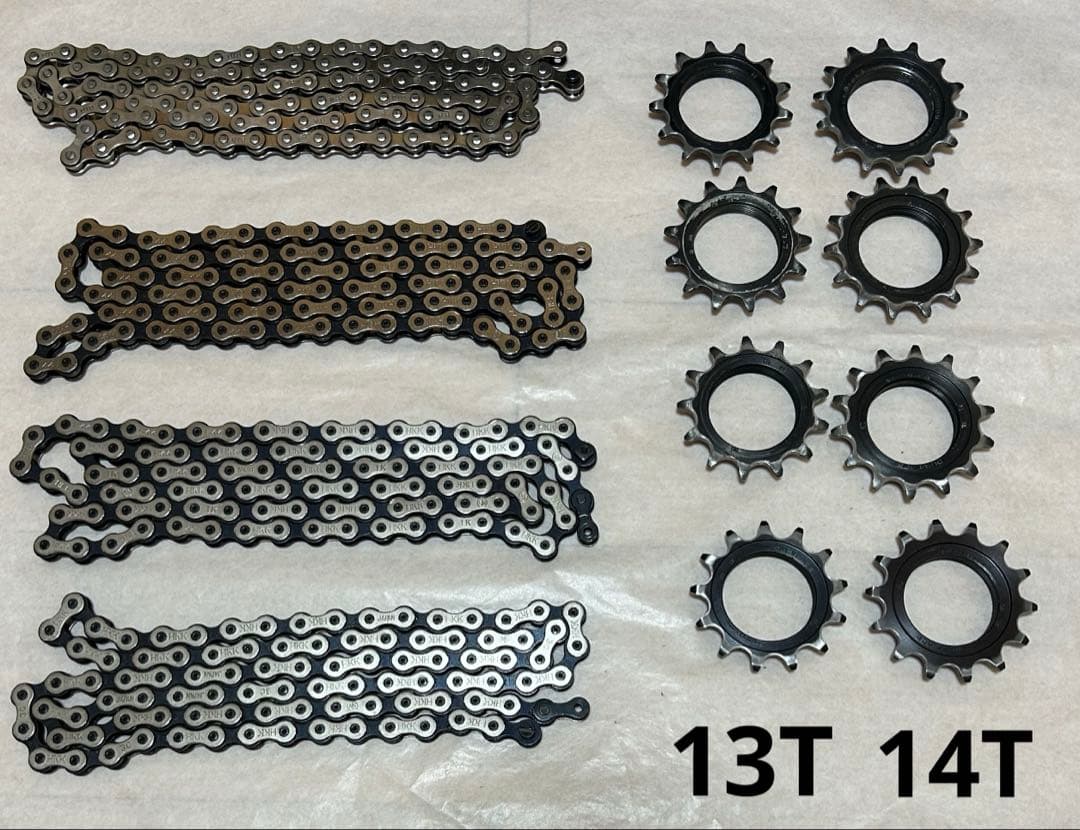 競輪、チェーン‼️小ギア‼️まとめ売り‼️バラ可