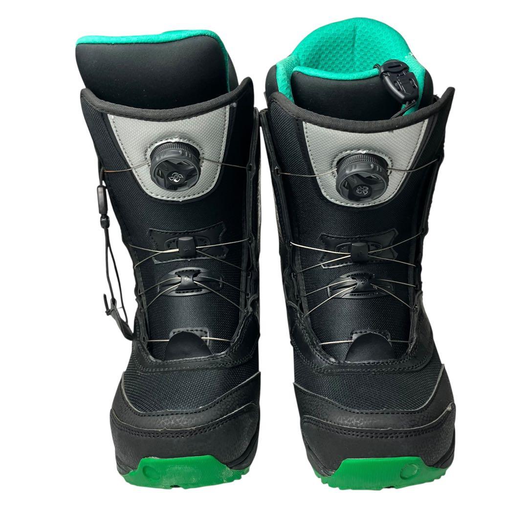 【美品】BUZRUN バズラン スノーボードブーツ ブラック/グリーン 26cm