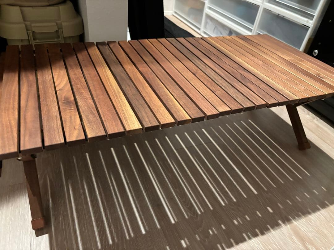 ま*ー様 what we want ロールテーブル　ウォールナット　大