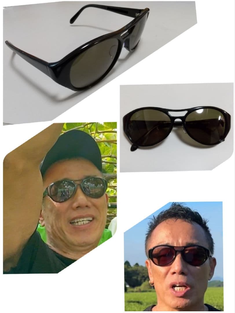 ※New 本物 長渕剛90sビンテージ ヴィンテージ ティアドロップ サングラス