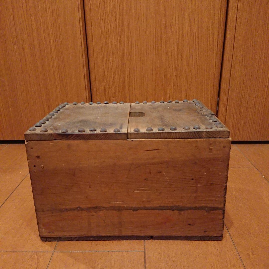稀少 明治期 欅 銭函 木製 鉄鋲 金庫 古民具 古道具 時代物 アンティーク