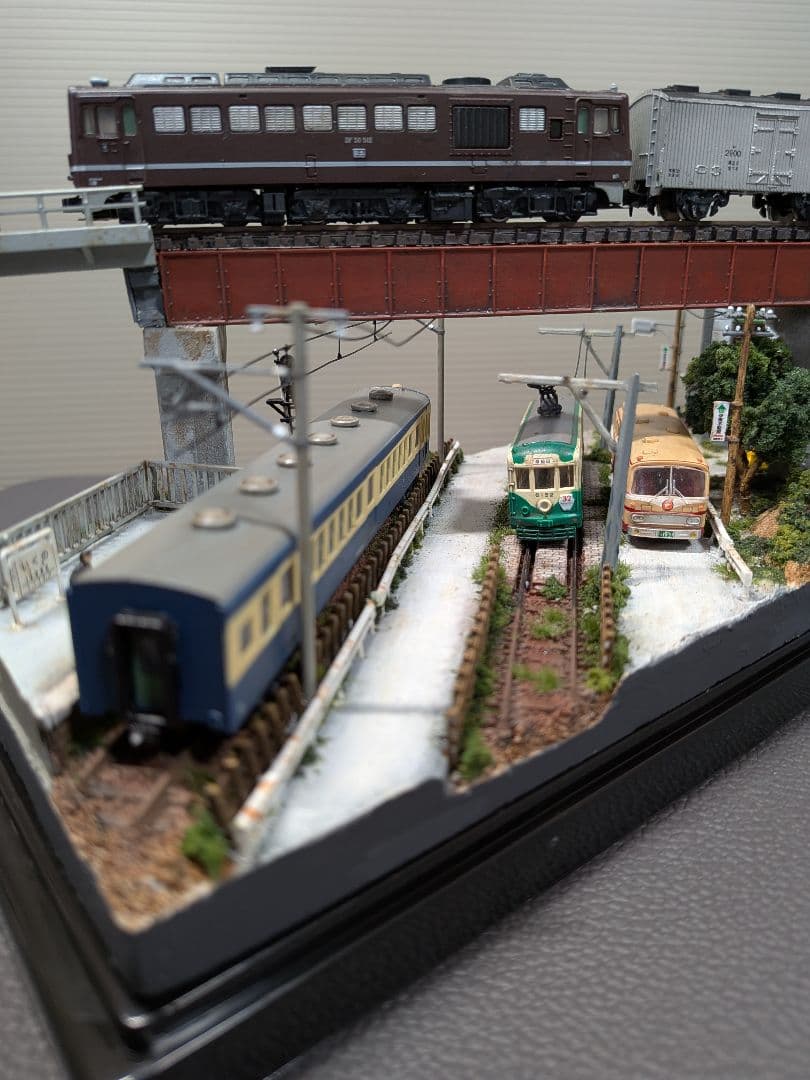 No.57鉄道Nゲージジオラマ車両、貨車 バス等付き