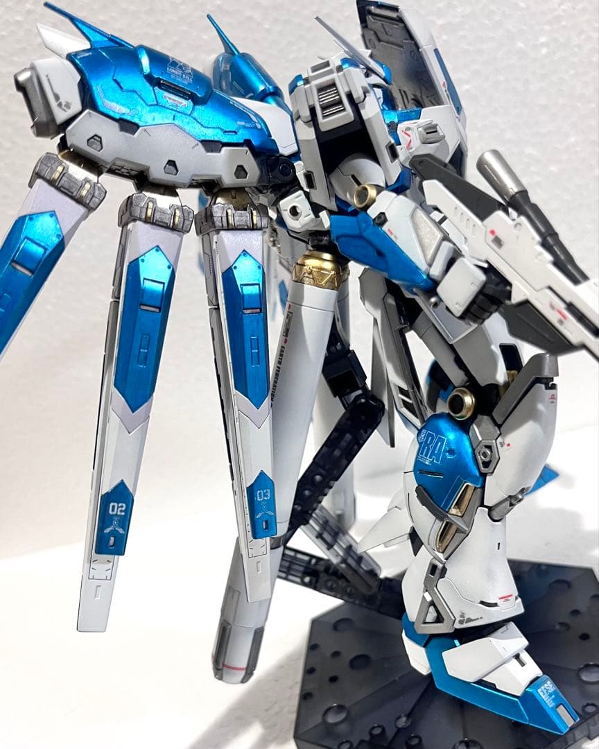 RG Hi-νガンダム ハイニューガンダム 塗装済 完成品 ハイパーメガバズーカ