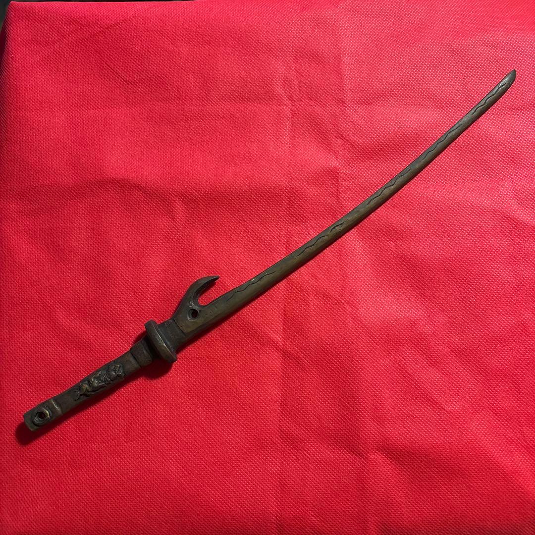 鉄製 曲線刀 装飾柄