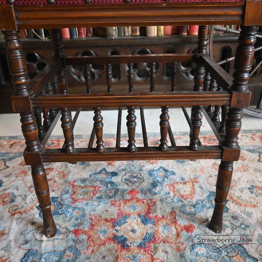 L3705-17 英国アンティーク スツール ピアノスツール 収納スツール