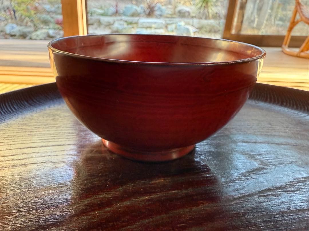 極上逸品！輪島塗 角偉三郎 作　正倉院朱塗り小椀（五つ星）➁