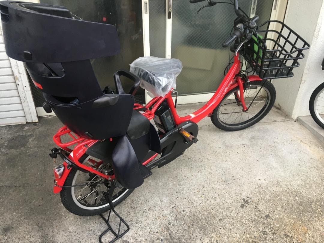 地域限定送料無料　パスバビーアン　子供乗せ　12,3AH　赤　神戸　電動自転車