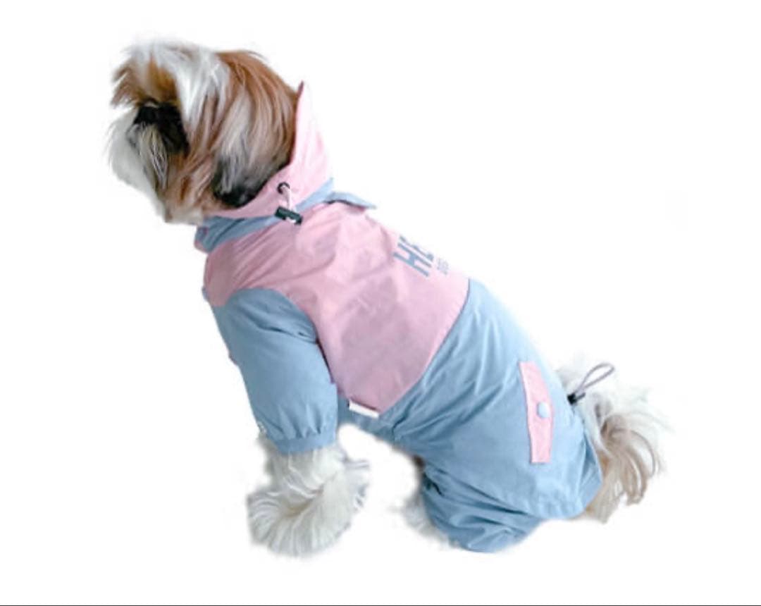 ドッグデプトレインコートセットアップ　撥水スヌードジャケット撥水オーバーオールS