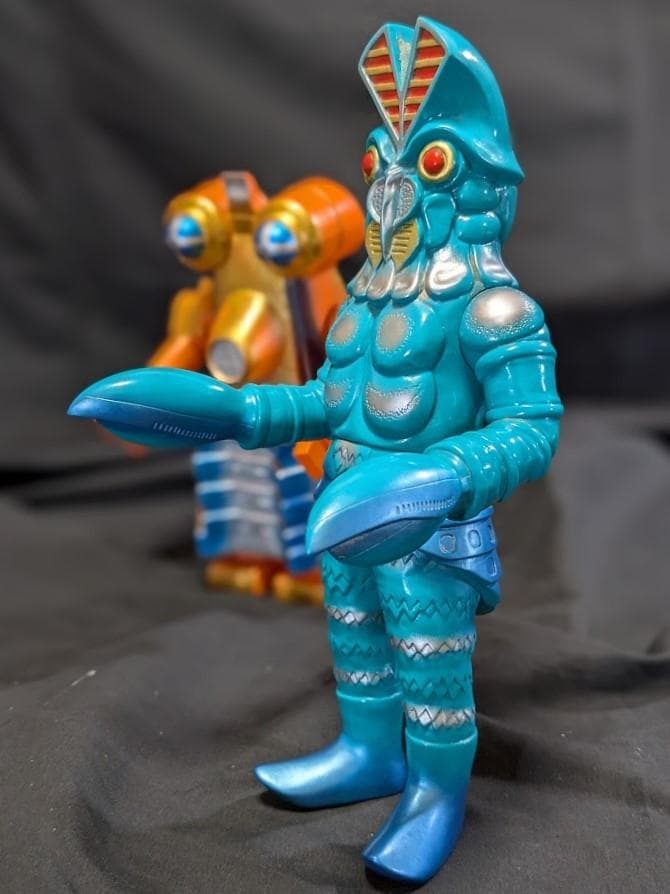 バルタン星人Jr.＆ビルガモ（やまなや怪獣郷）ソフビフィギュア２体セット