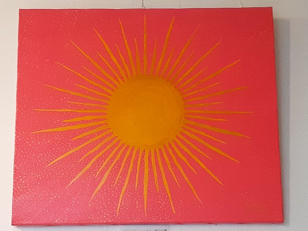 ノイシュバンシュタインの太陽　画家　小楠アキコ作品　アクリル絵の具　F10号