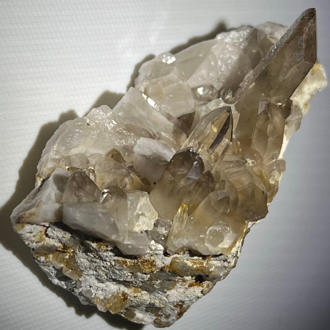 パキスタン産　スモーキークォーツ原石クラスター　天然石黒水晶　6点セット