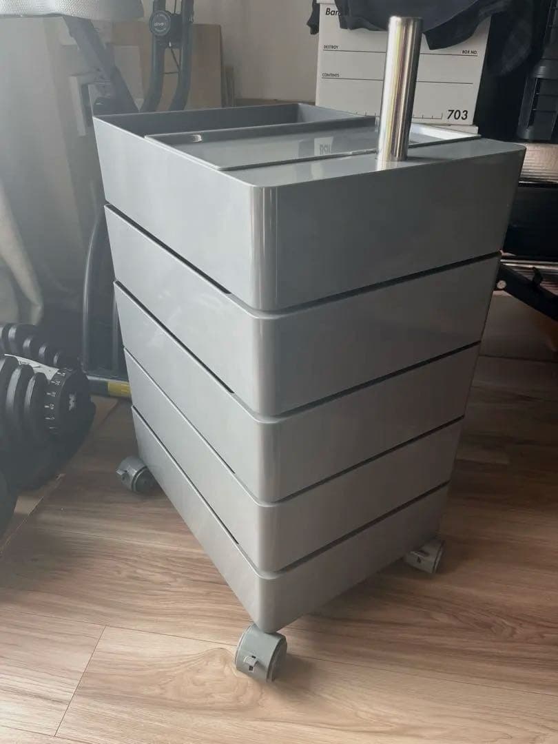 MARKET B 回転式収納ワゴン キャスター付き 5段