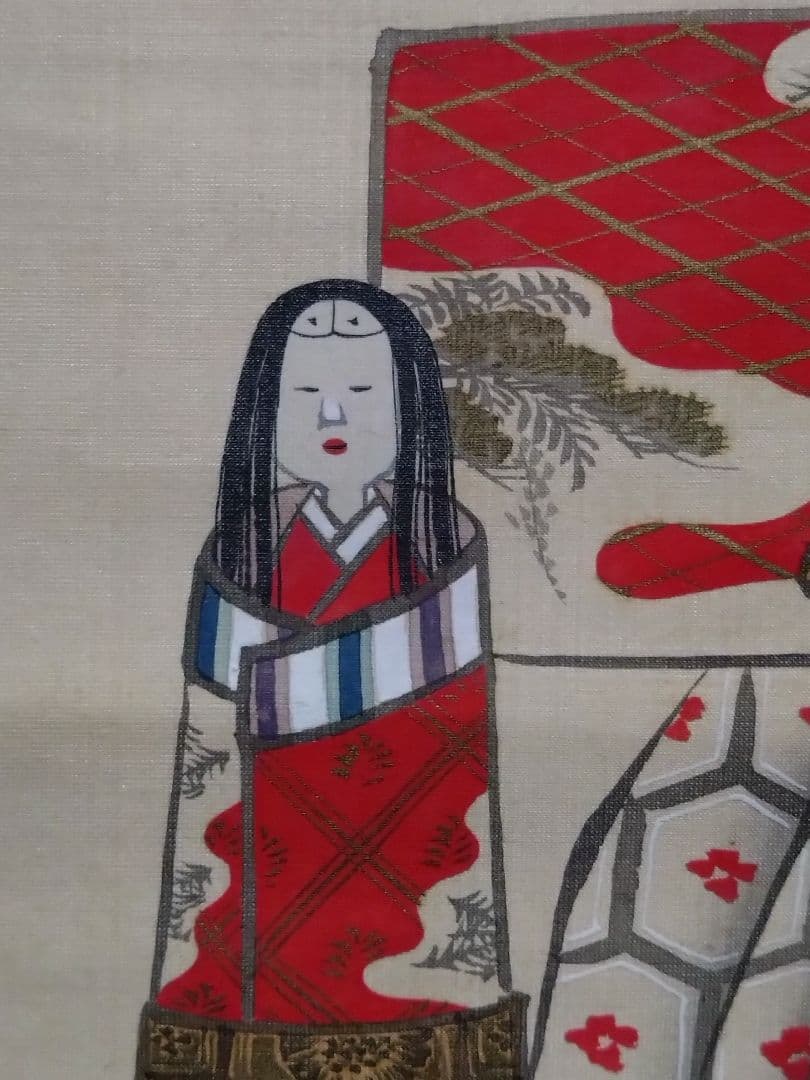 原在謙　立雛図　掛軸　有職故実　古美術骨董古道具　雛祭　室礼