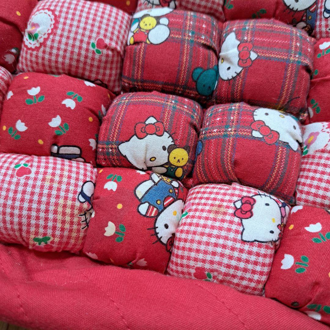 ハローキティ パッチワーク バッグ　キルト　レトロ　ぷっくり　立体 レア