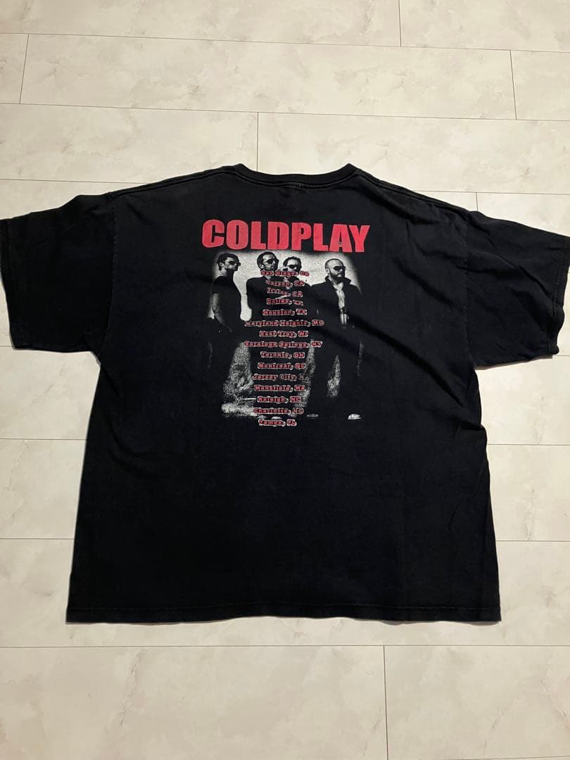 【さくらこ】COLDPLAY コールドプレイ　古着 ブラック　DELTA製