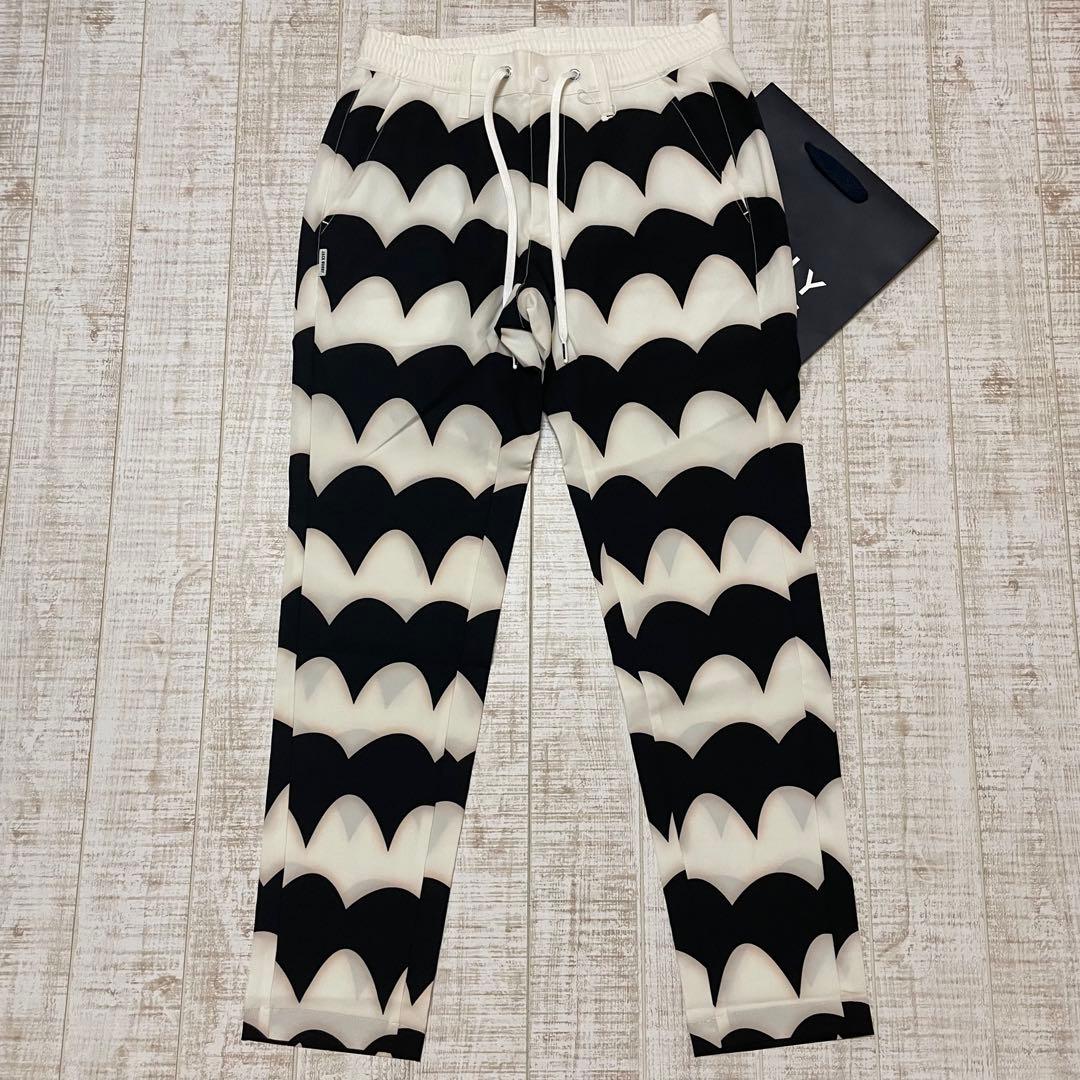 新品 ジャックバニー ロングパンツ 波柄 白ブラック Mサイズ（4）