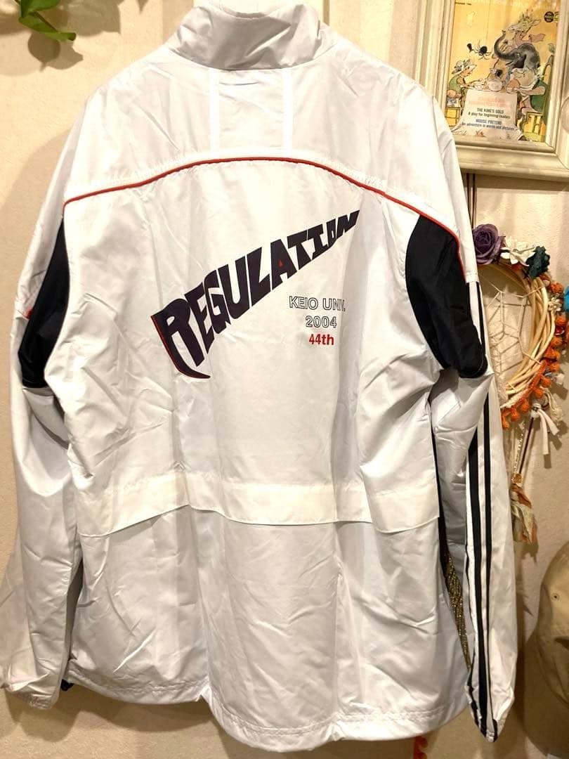 新品タグ付慶應義塾大学ウィンドブレーカー　L adidas製