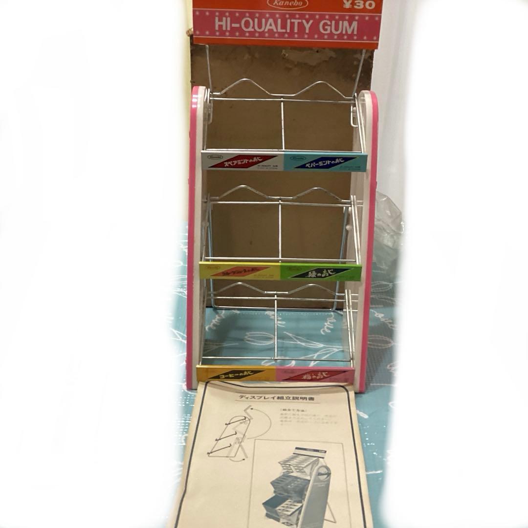 昭和レトロ　カネボウチューイングガム　ディスプレイラック　レア　未使用品　共箱付