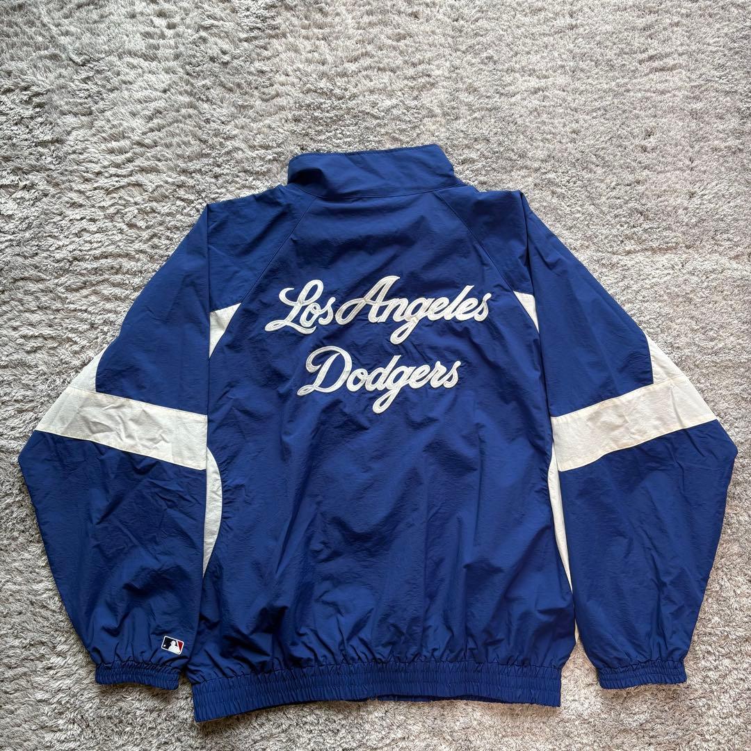 美品MLB Los Angeles Dodgers ナイロンジャケット ブルー