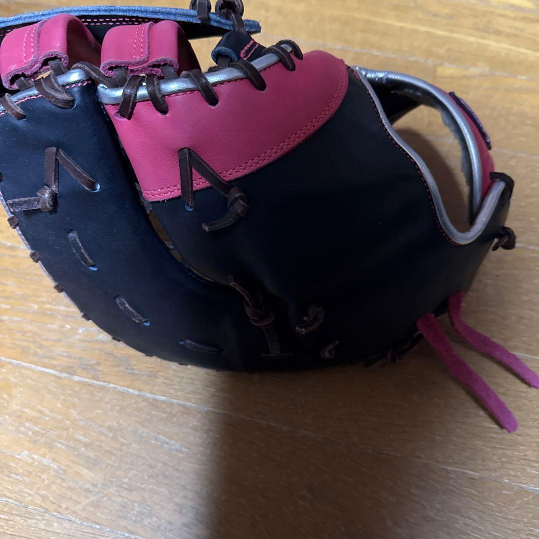 久保田スラッガーSlugger 軟式野球グローブ 黒/ピンク　ファーストミット