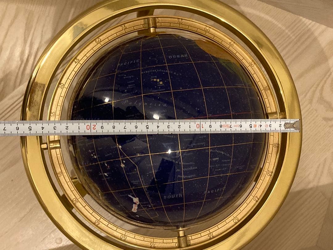 地球儀　方位磁石付き　天然石　インテリア