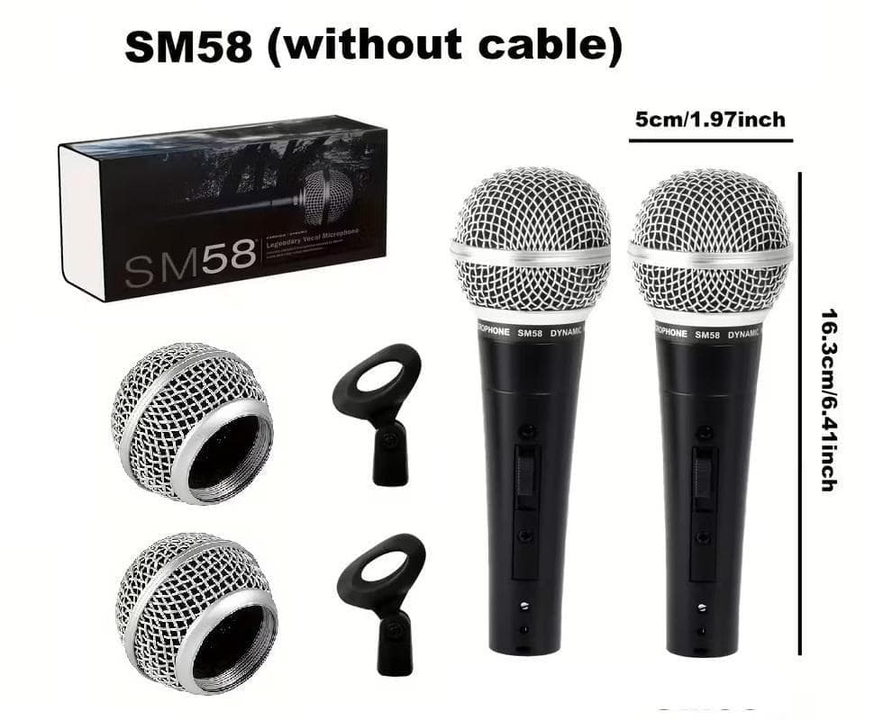 ダイナミックマイクSM58 マイクメッシュボール付 ２本セット