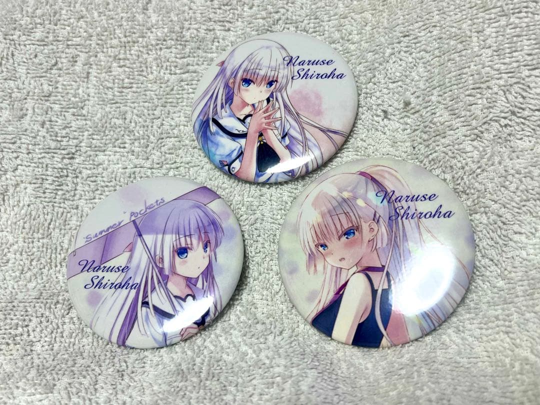 Summer Pockets character1 2019 しろは 缶バッジ