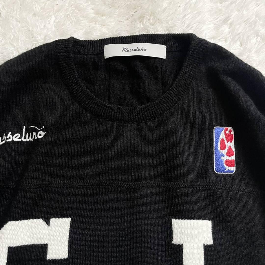 極美品/L✨RUSSELUNO ラッセルノ ニット ルチャワッペン デカロゴ 5