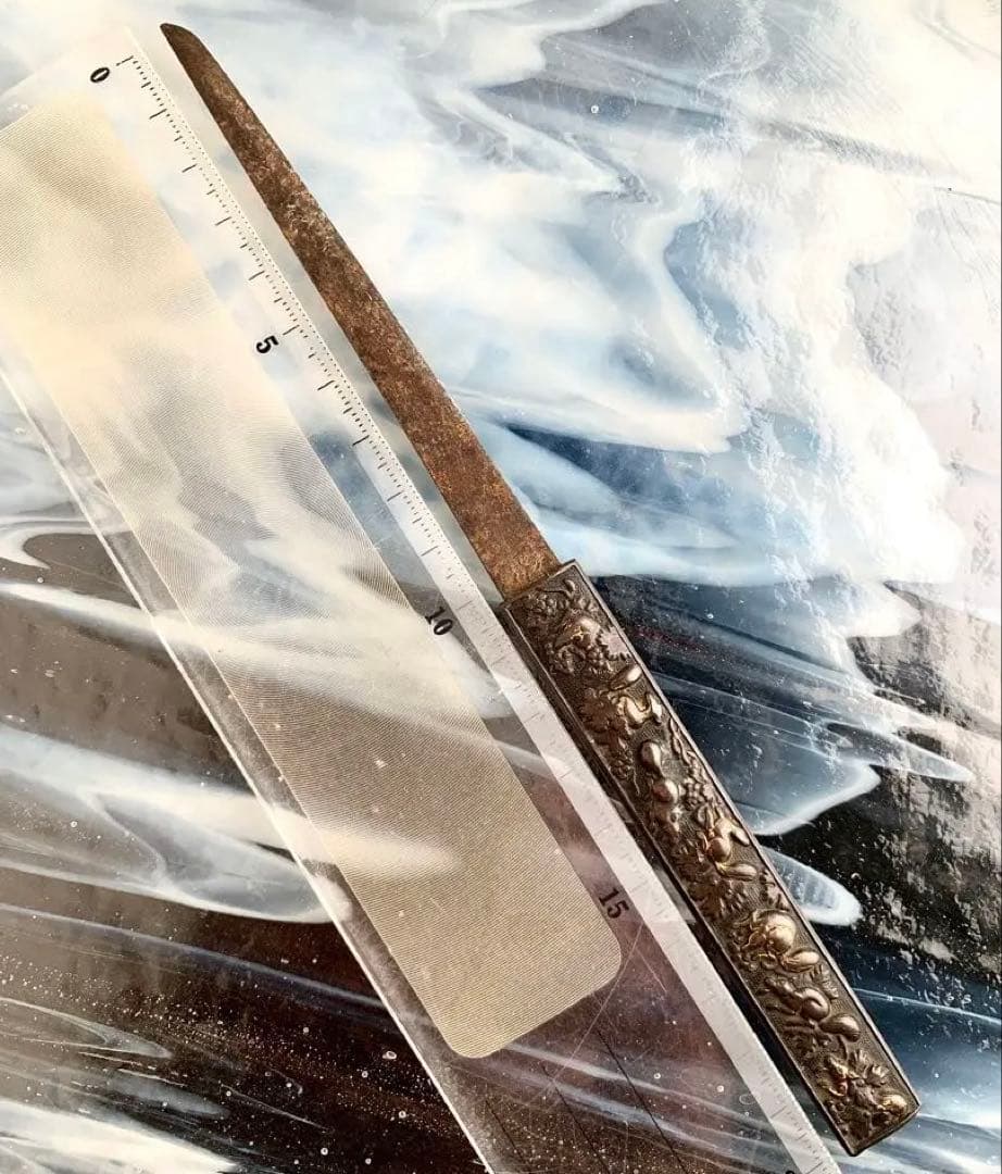 小柄小刀　動物図小柄袋　刀装具(15cm以下の合法サイズ）