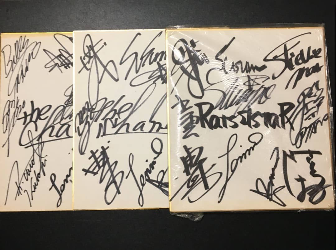 シャネルズ　ラッツ&スター直筆サイン