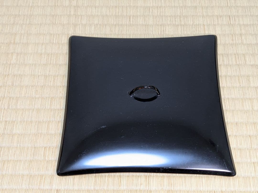 【上作】初代 三浦竹泉 倣明嘉靖窯五彩蟠龍花果圖方盂 四方鉢 共箱