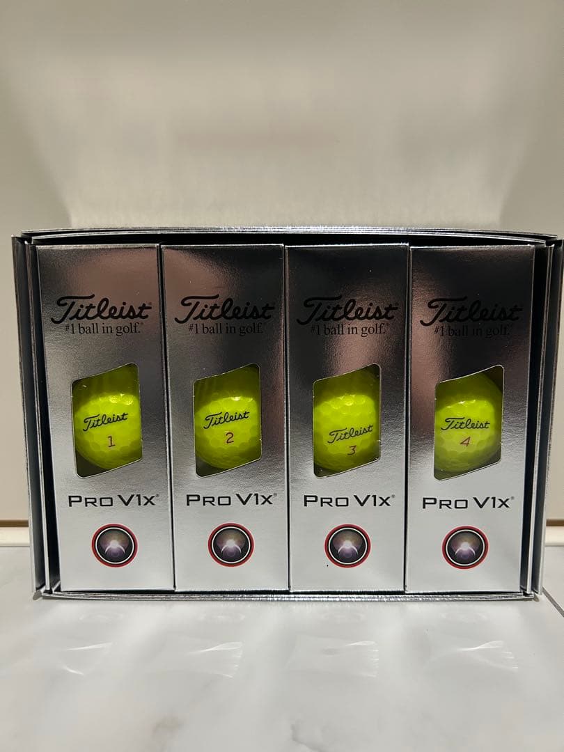 タイトリストプロV1Xゴルフボール(イエロー)25年ローナンバー5ダース60個