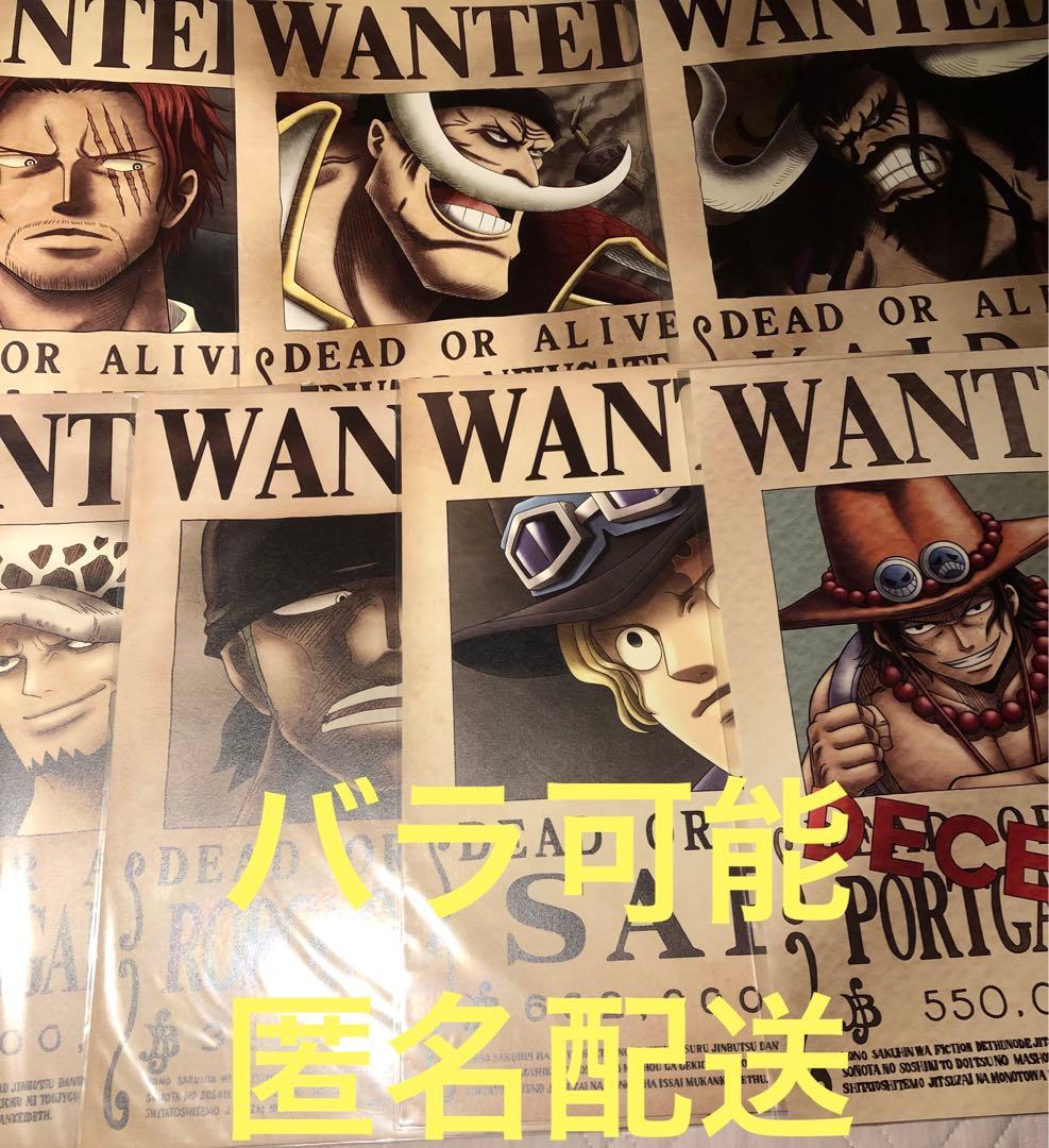 ワンピース　海軍発行公式手配書　白ひげ　カイドウ　シャンクス　エース　サボ　ゾロ