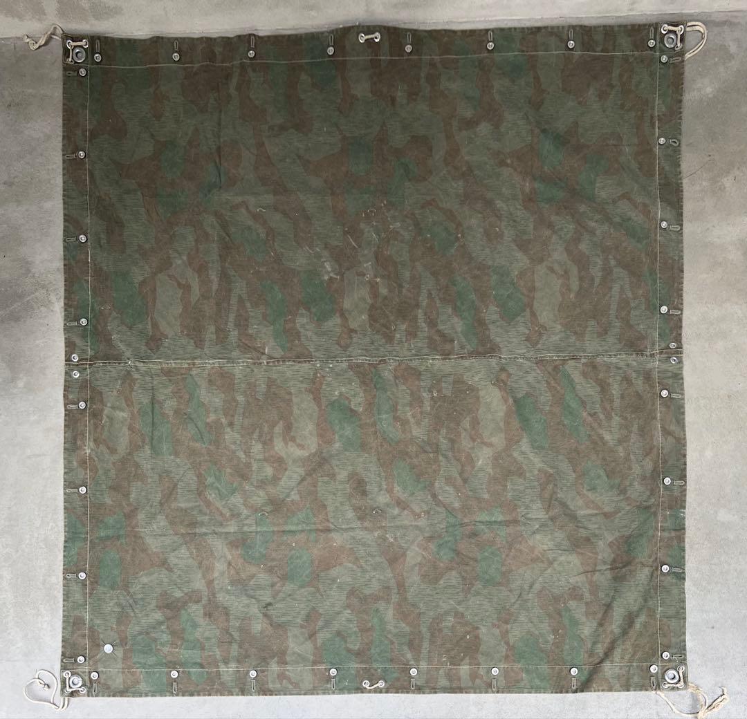 ①スイス軍幕×1 スプリンターカモ ツェルトバーン ミリタリー テント 実物