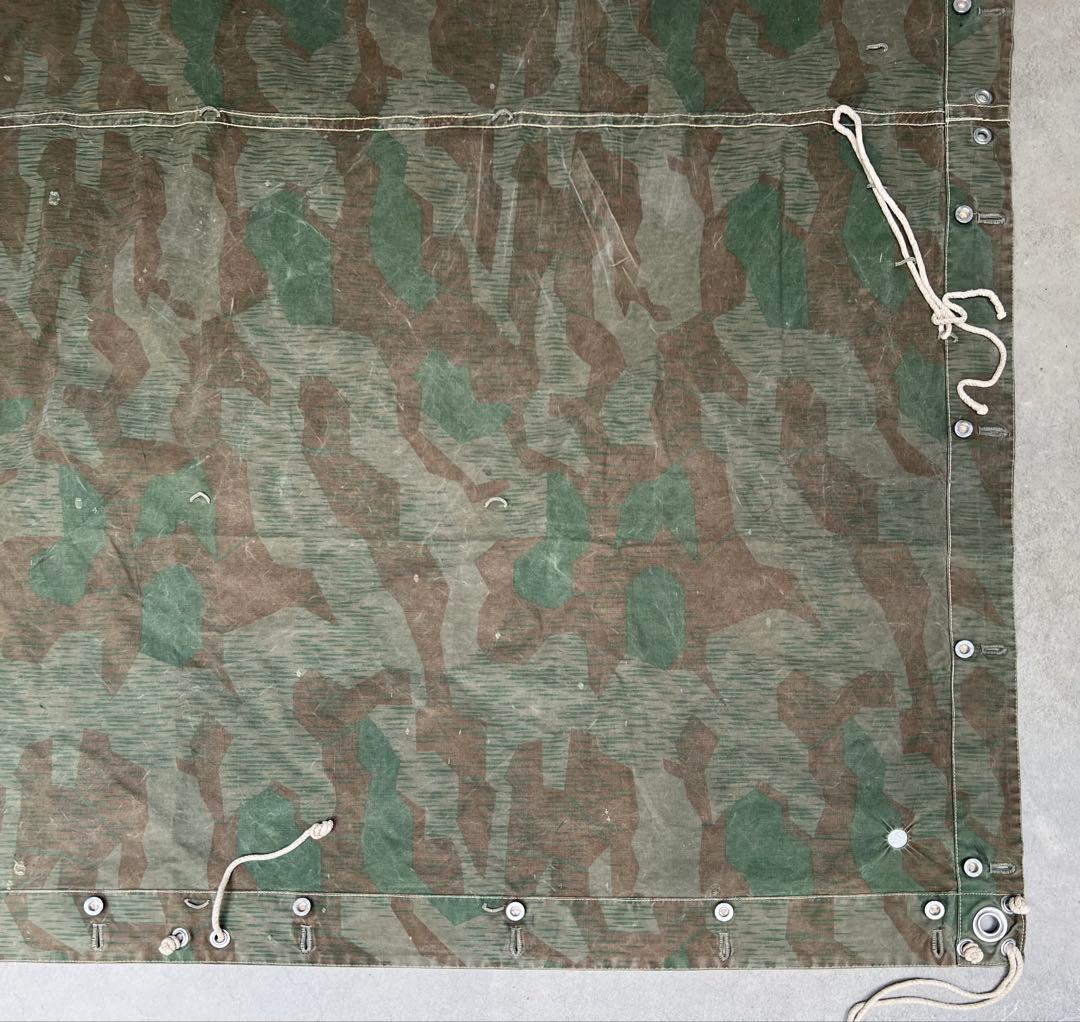 ①スイス軍幕×1 スプリンターカモ ツェルトバーン ミリタリー テント 実物